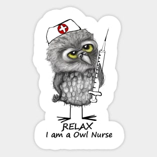 Owl Nurse Sticker